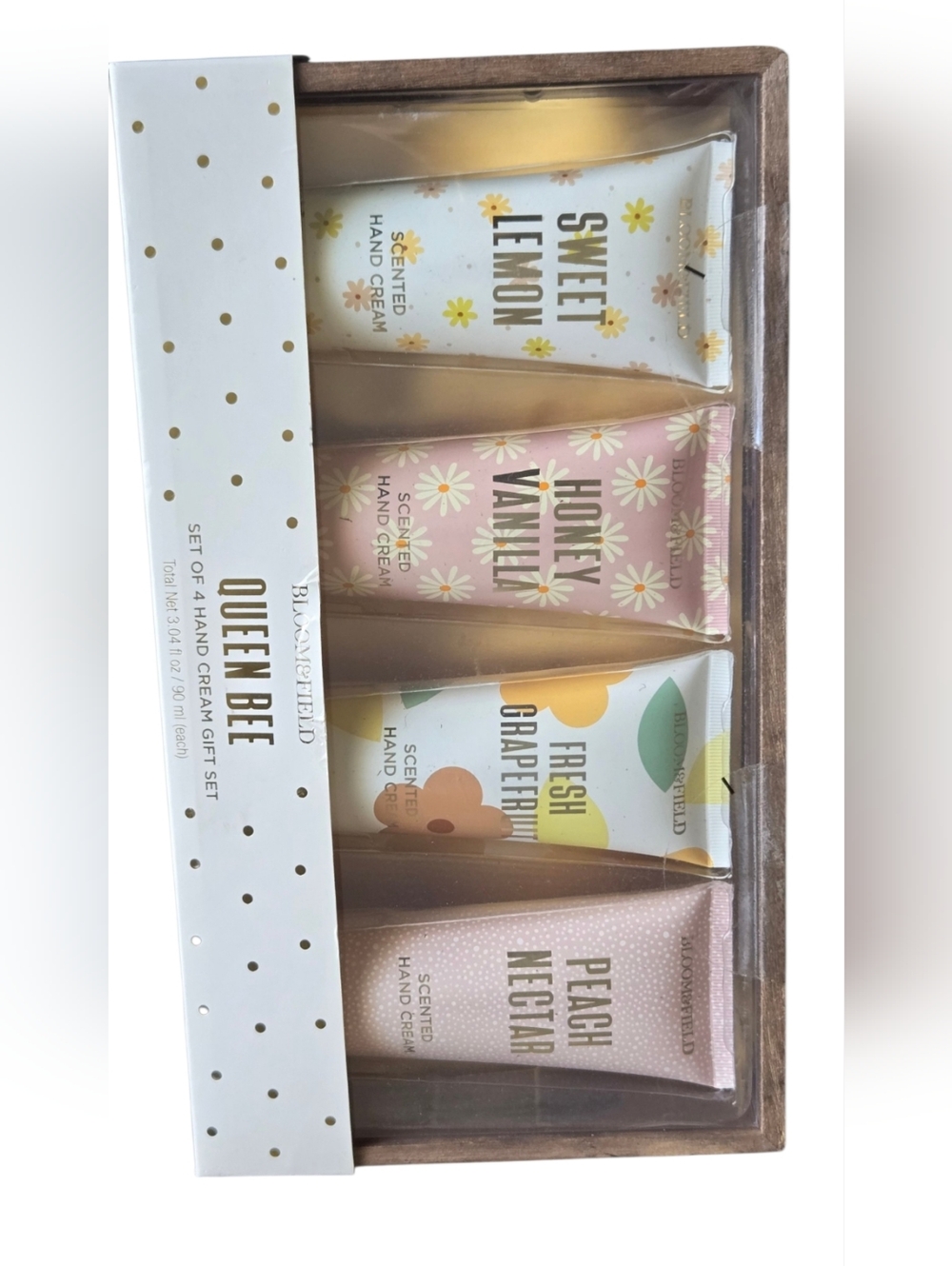 Bloomfield Queen Bee 4-Pack Scented Hand Cream Set - Pink, Yellow, White